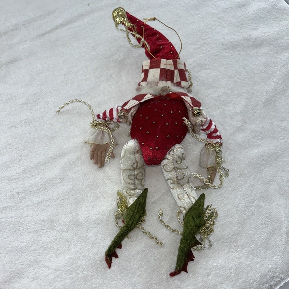 Mark Roberts Limited Edition Santa Elf Fairy Jester 13" Poseable Pixie Doll - Picture 5 of 8